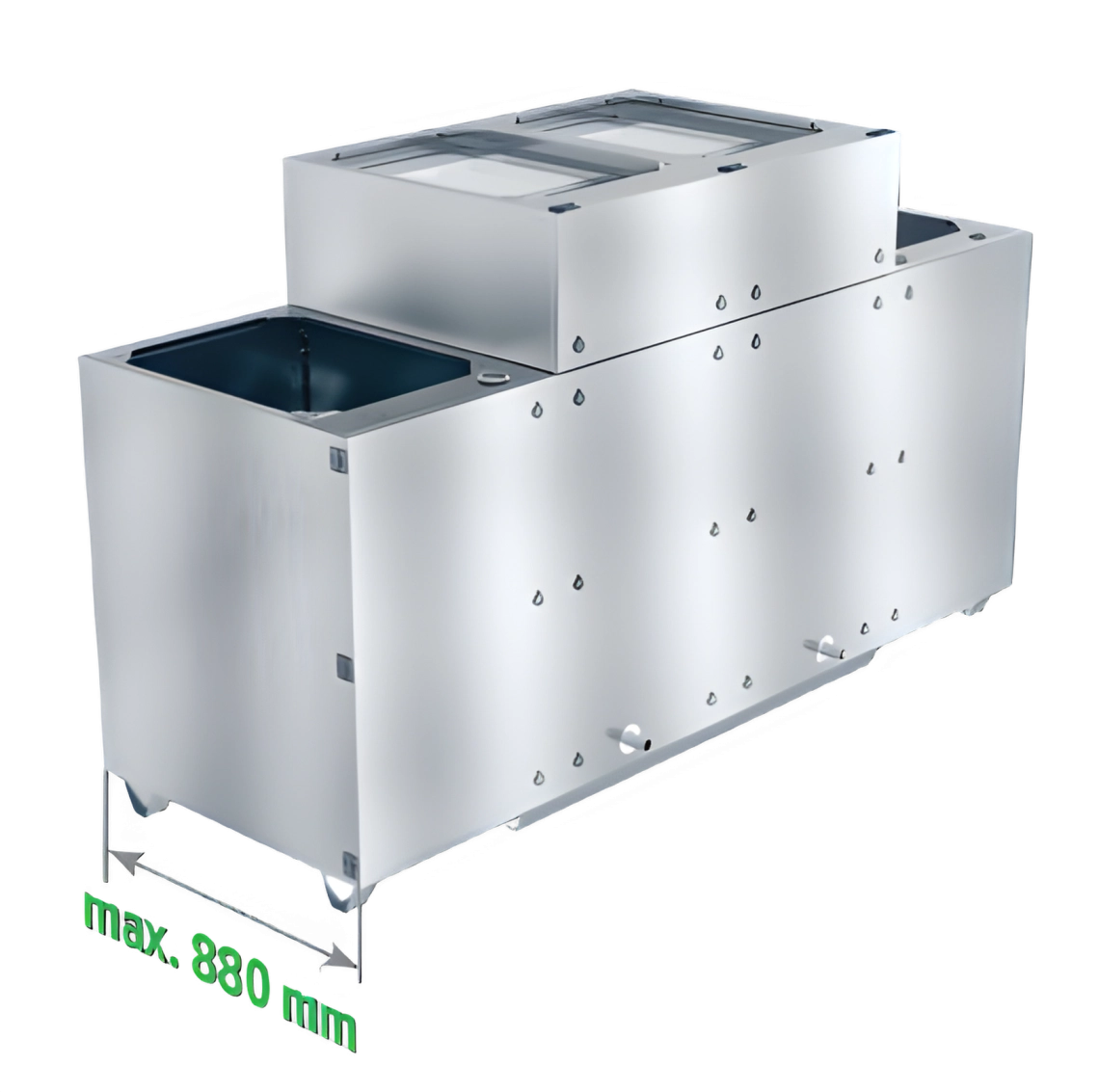 Schematic overview of BreezMe FT ventilation system features.