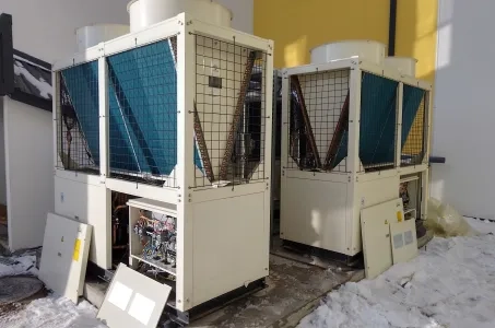 Коммерческая розничная климатическая система, работающая на модульном тепловом насосе Mycond