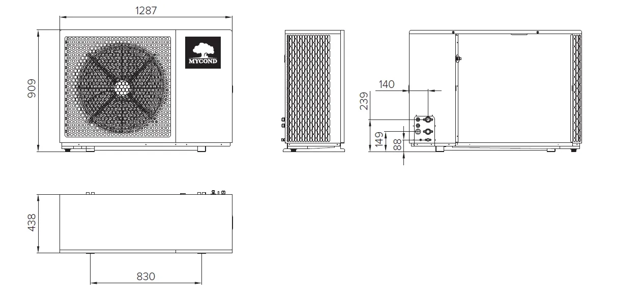 Mycond BeeEco Габаритные размеры - 2