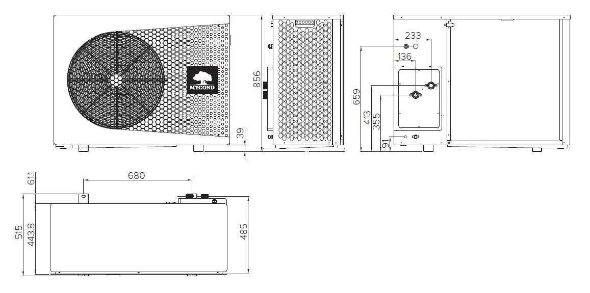 MyCond BeeThermic Габаритные размеры - 2