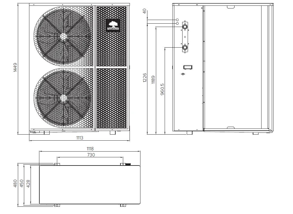 MyCond BeeThermic Габаритные размеры - 3