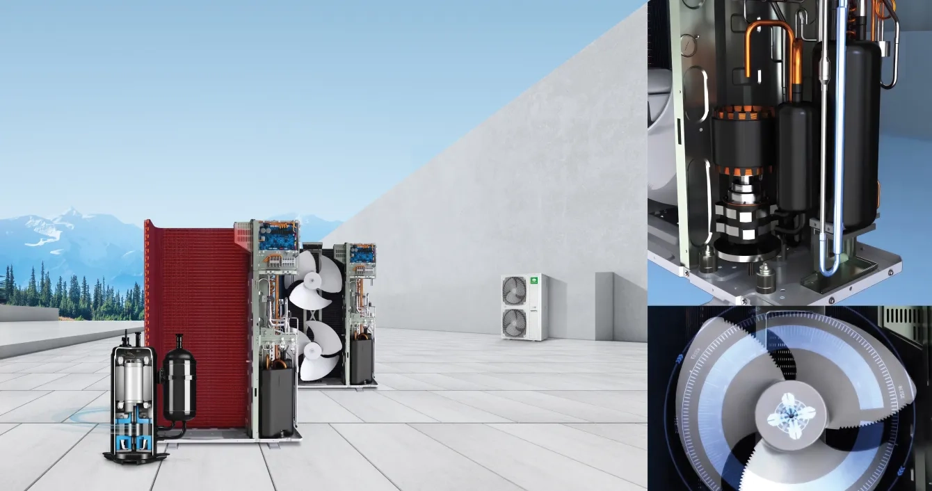 MyCond MRF S конструкция компрессора вентилятора инверторная технология