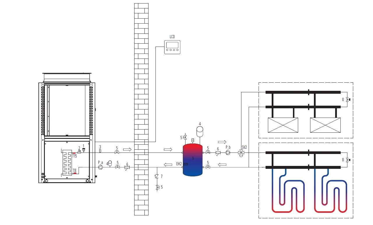 MyCond Propane MCU-YHP Схема работы теплового насоса