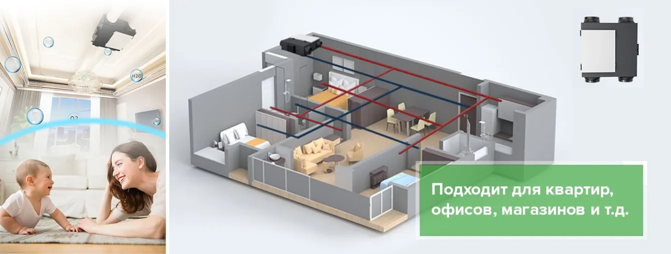 MyCond установка MVC-A монтаж под потолок